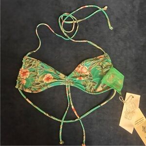 We Are HAH Swim Reversible Bikini Top | Leaf Me Alone & Green with Envy
